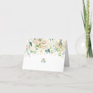 White Floral Gold Confetti verpleegkundige bedankt