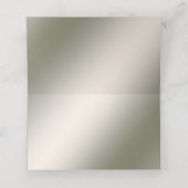 White Floral Gold  Place Card (Binnenkant ongevouwen)