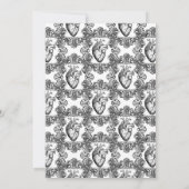 White Floral Gothic Bachelorette Party Kaart (Achterkant)