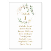  White Floral Greenery Baptism Seating Chart   Kaart (Achterkant)