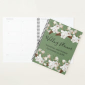 White Floral Greenery Magnolia Wedding Planner (Display)
