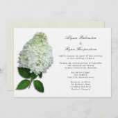White Floral Hydrangea Wedding Invitations (Devant / Derrière)
