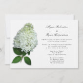 White Floral Hydrangea Wedding Invitations Kaart (Voorkant)