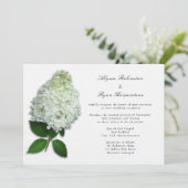 White Floral Hydrangea Wedding Invitations Kaart (Staand voorkant)