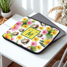 White Floral Laptop Sleeve
