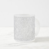 White Floral Matglas Koffiemok (Voorkant rechts)