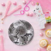 White Floral Papieren Bordje (Feest)