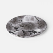 White Floral Papieren Bordje (Gekanteld)