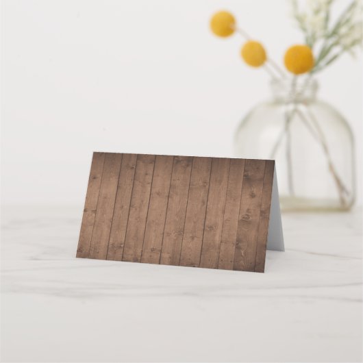 White Floral Rustic Elegant Lights Wooden Wedding (Achterkant)