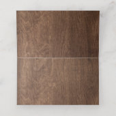 White Floral Rustic Wood Wedding Elegant (Binnenkant ongevouwen)