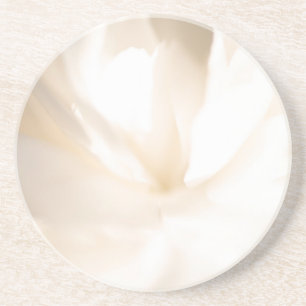 White Floral Sandstone Onderzetter