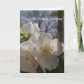 White Floral Specialized 60th Wedding Jubileum Kaart (Voorkant)