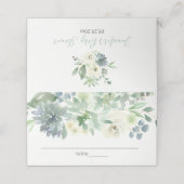 White Floral Succulent Baby shower (Buitenkant ongevouwen)