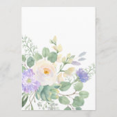 White Floral Succulents Greenery Arch Wedding Menu (Achterkant)
