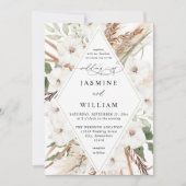 White Floral Summer Boho Kaart (Voorkant)