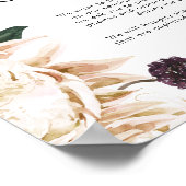 White Floral Unplugged Ceremony Poster (Hoek)