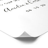 White Floral Waterverf Wedding Welcome Sign Poster (Hoek)