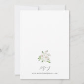 White Floral Wedding 2 Kaart (Achterkant)