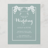 White Floral Wedding Invitation (Voorkant)