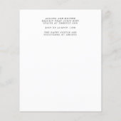 White Floral Wedding Invitation (Achterkant)