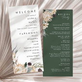 White Floral Wedding Programme Programma