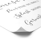 White Flower and Greenery Mimosa Bar Sign Poster (Hoek)