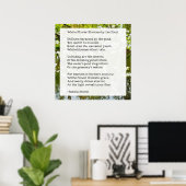 White Flower Blossoms van het Vijvergedicht Poster (Thuiskantoor)