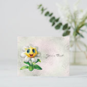 White Flower Briefkaart (Staand voorkant)