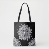 White Flower Design Abstract Mandala Draagtas (Voorkant)