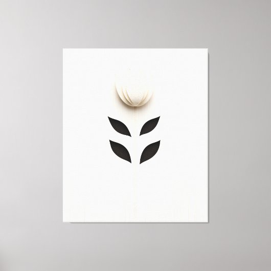 White Flower Design Canvas Afdruk (Voorkant)