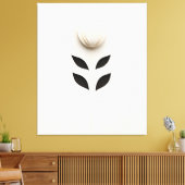 White Flower Design Canvas Afdruk (Insitu (Woonkamer))