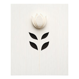 White Flower Design Foto Afdruk