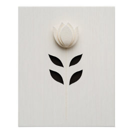 White Flower Design Perfect Poster