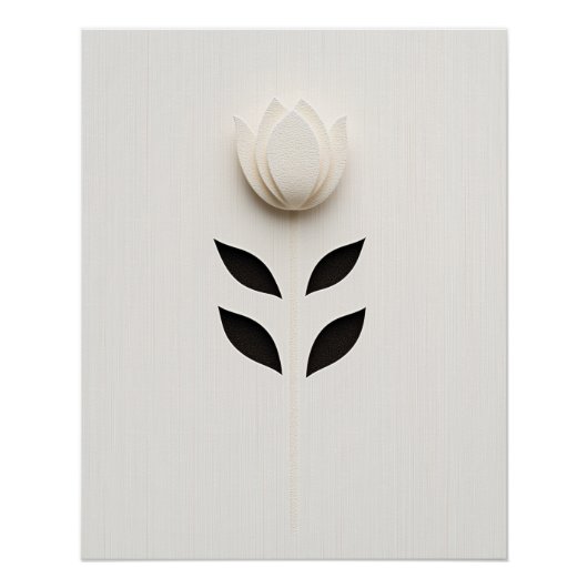 White Flower Design Perfect Poster (Voorkant)