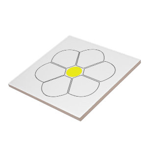 White Flower Design Tegeltje