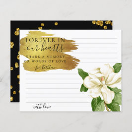 White Flower Elegant Share a Memory Funeral Kaart