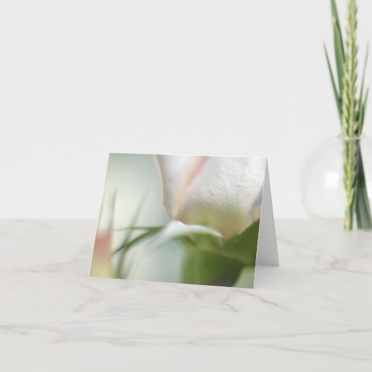 White Flower Folded Wenskaart Kaart (Voorkant)