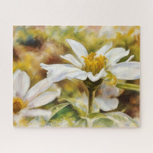  White Flower Garden Art Puzzel