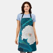 White Flower, Japans ontwerp Schort (Gedragen)