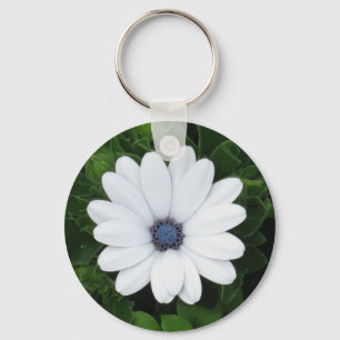 White Flower key-keten Sleutelhanger