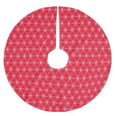White Flower of Life Pattern on Red Kerstboom Rok (Voorkant)