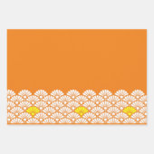 White Flower Pattern Inpakpapier Vel (Voorkant 2)