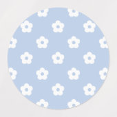 White Flower Pattern Labels (Design 2)