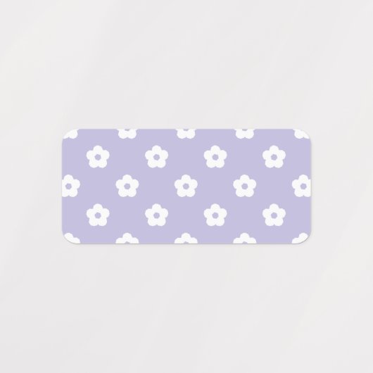 White Flower Pattern Labels (Design 2)