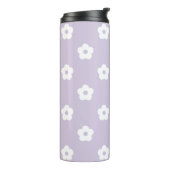 White Flower Pattern Thermosbeker (Gedraaid links)