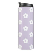 White Flower Pattern Thermosbeker (Geroteerd rechts)