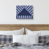 White Flower Pattern Thunder_Cove Canvas Afdruk (Insitu (Slaapkamer))