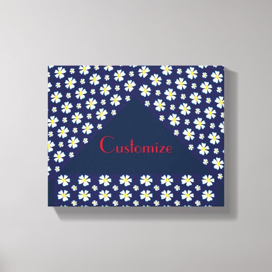 White Flower Pattern Thunder_Cove Canvas Afdruk (Voorkant)