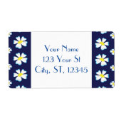 White Flower Pattern Thunder_Cove Etiket (Voorkant)