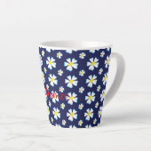 White Flower Pattern Thunder_Cove Latte Mok (Rechterhoek)